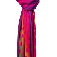 Pink Rainbow Dots Pashmina Reversible Scarf