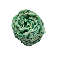 Green leopard print scarf