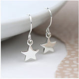 Sterling silver star drop earrings