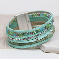 Aqua multistrand bracelet