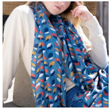 Blue Leaf Scarf