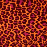 Orange Bold Leopard Print Scarf