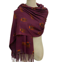 Wine Highland Cow Scarf