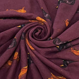 Burgundy Sausage Dog Scarf