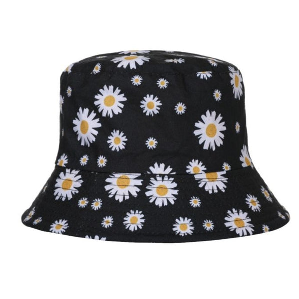 Black Daisy Bucket Hat