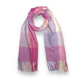 Pinks Check Winter Scarf