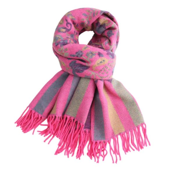 Pink Autumn Pashmina Wrap