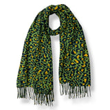 Green Bold Leopard Print Scarf