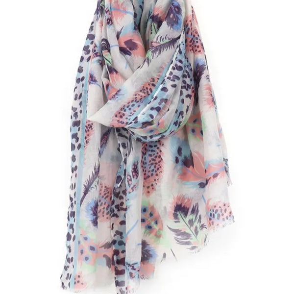Feather Pastel Mix Scarf
