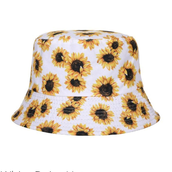 White Sunflower Bucket Hat