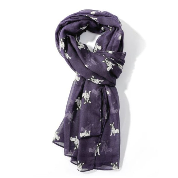 Blue French Bulldog Scarf