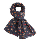 Navy Autumn Hedgehog Scarf
