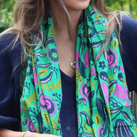 Organic Cotton Green Meadow Scarf