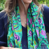 Organic Cotton Green Meadow Scarf