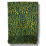 Green Bold Leopard Print Scarf