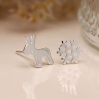 Snowflake & Reindeer Earrings