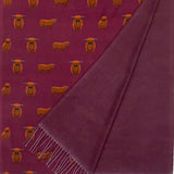 Wine Highland Cow Scarf