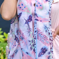 Feather Pastel Mix Scarf