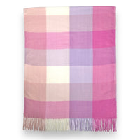 Pinks Check Winter Scarf