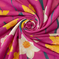 Pink daffodil scarf