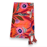 Coral Rose Tassel Scarf