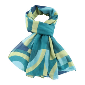Teal Geo Scarf