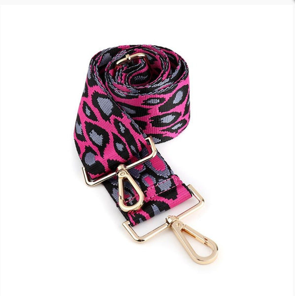 Pink Animal Print Bag Strap