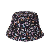 Black Floral Meadow Bucket Hat