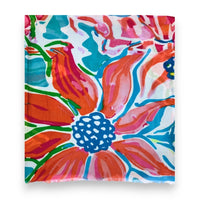 Turquoise Spring Flower Scarf