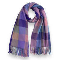 Purple Check Winter Scarf
