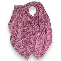 Lobelia flower pink scarf