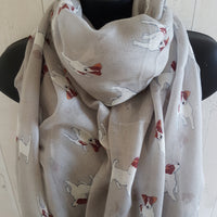 Grey Jack Russell Scarf