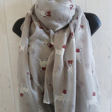 Grey Jack Russell Scarf