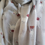 Grey Jack Russell Scarf