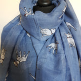 Blue bull terrier dog scarf