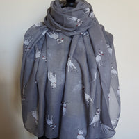 Grey Bull Terrier Scarf