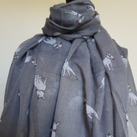 Grey Bull Terrier Scarf
