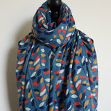 Blue Leaf Scarf