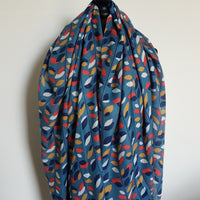 Blue Leaf Scarf