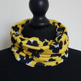Yellow leopard print snood