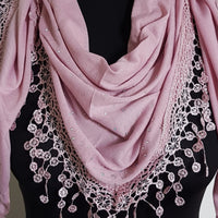 Pink triangle summer scarf