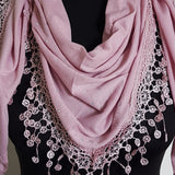 Pink triangle summer scarf