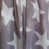 Grey scarf with white stars