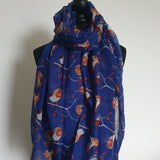 Blue robin scarf