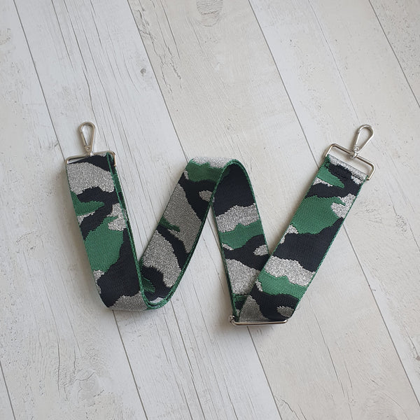 Green camo canvas Interchangeable Bag Strap