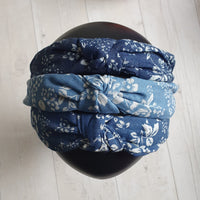 Three Denim Floral Alice Bands