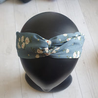 Blue ditsy floral bandeau hair band