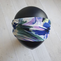 Blue Abstract Flower Bandeau