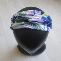 Blue Abstract Floral Hair Bandeau Band