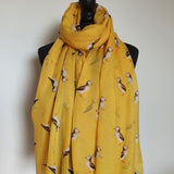 Yellow Puffin Scarf